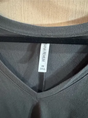 Zenana Outfitters Charcoal V-Neck Swing Dress Size 3X thumbnail 3