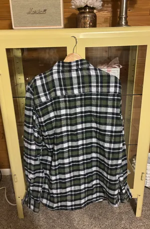Mens Jackson Hole Flannel Green Size L thumbnail 2