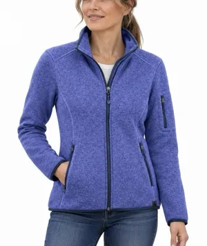 LL Bean Blue Sweater Fleece Full Zip Jacket Pockets Small Women Outdoor Classic thumbnail 1