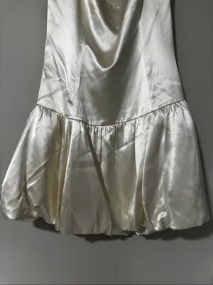 Reformation Babette Silk Mini Dress Bubble Skirt Size 10 thumbnail 4