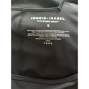 Ingrid & Isabel Maternity Romper Black Square Neck Active Lounge Small S thumbnail 3