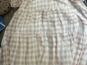 EN SAISON GINGHAM DRESS Size S Tan thumbnail 12