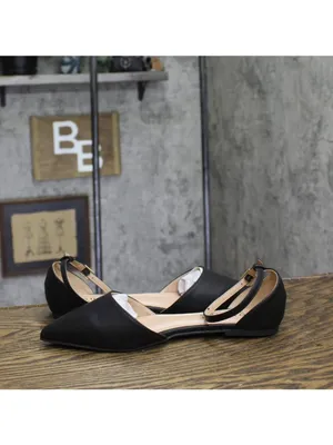 NWT Journee Collection Reba Buckle Pointed Toe Ballet Flats REBA-WD Black 7.5W thumbnail 8