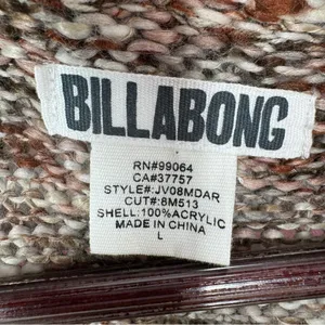 Billabong Marled Cardigan Sweater Brown Multi Juniors Large‎ Button Shawl Collar thumbnail 10