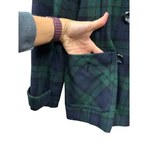 St.‎ John's Bay Women's Plaid Peacoat Preppy Academia Y2K Wool Blend Outerwear S thumbnail 6