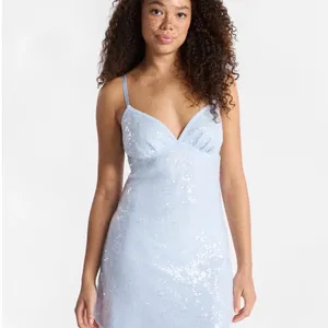 No Boundaries - Light Blue Sequin Chemise thumbnail 3