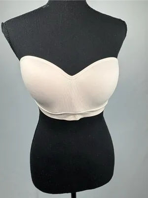 Strapless Seamless Bandeau Bra in Pale Pink thumbnail 4