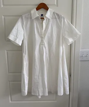 Gap White Oversized Dress Poplin Color thumbnail 1