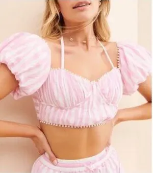ANTHRO | RAHI‎ Rockaway Puff Sleeve Crop thumbnail 1