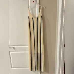 NWT Women's Open Work Maxi Sundress - A New Day Cream/Black Striped thumbnail 5