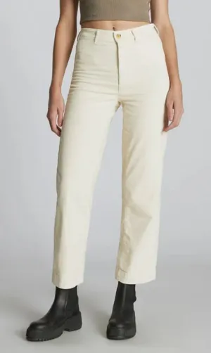 Everlane The Corduroy Wide‎ Leg Pants High Rise Relaxed Canvas Ecru Cream Size 8 thumbnail 1