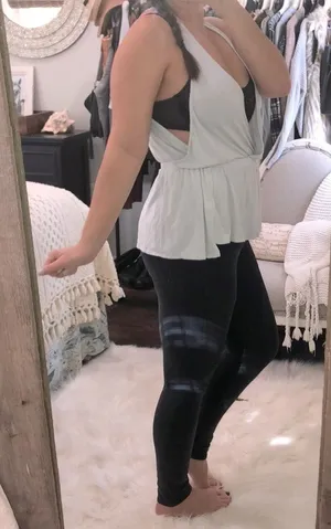 We the Free size medium light blue sexy boho top thumbnail 1