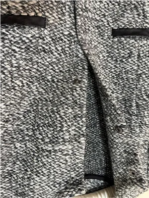 Ann Taylor Loft Women’s Chunky Tweed Collarless Wool Blend Blazer Size 4 thumbnail 8