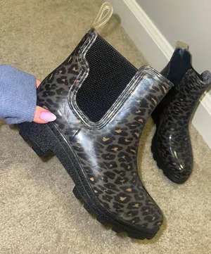 Leopard Rain Booties Multi Size 7 thumbnail 1