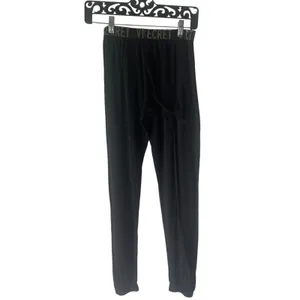 Victoria's Secret Women's Size XS Black Thermal Black Gold Loungewear Leggings‎ thumbnail 6