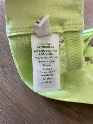 Aerie Lace Detail Non Padded Bra, Lime Size XL thumbnail 7