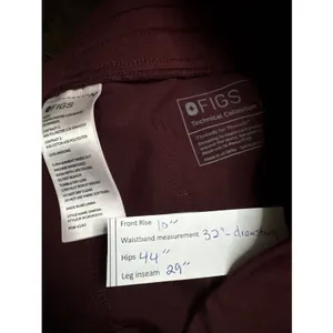 FIGS Scrub Pants Womens M Burgundy Technical Collection Cargo Nurse Jogger thumbnail 9