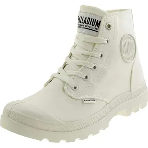 Palladium Pampa‎ Boots Womens White Canvas High Top Lace Up Casual Shoes NIB 9 thumbnail 1