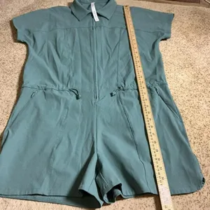 Lululemon Stretch Rib Pocketed Romper Womens 6 LW1CSYS Gorpcore Zip Drawstring thumbnail 2
