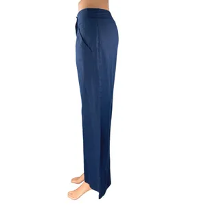 Reformation Womens Blue Chambray High Waist Wide Leg Denim Trousers Pants Size 4 thumbnail 2