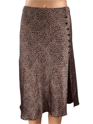 Victoria’s Secret Satin Animal Print Slip Skirt Bias Cut thumbnail 2