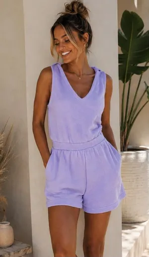 Free People Halter Hooded Romper size small, NWT thumbnail 1