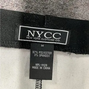 New York And Company Elegant Black Embroidered Paisley Stretch Back Kick Skirt Medium thumbnail 4