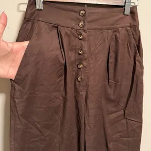 REFORMATION Roz Pant Trouser Button Fly Brown- Size 0P Petite thumbnail 4