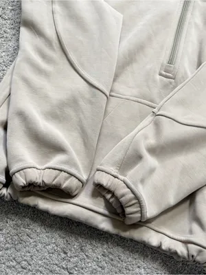 Lululemon Women’s Lululemon Brushed Softstreme Half Zip in Riverstone 4 thumbnail 8