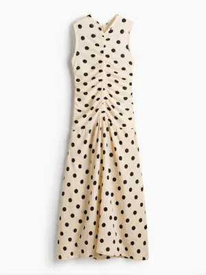H&M Cream Maxi Dress with Black Polka Dots thumbnail 4
