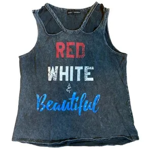 ROCK & REPUBLIC Women’s Black Acid Wash Tank Top thumbnail 1