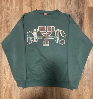 Vintage Disney Plaid New York Graphic Crewneck Sweatshirt thumbnail 1