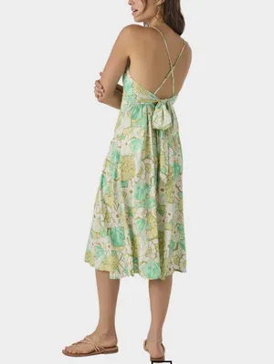 O'Neill Leona Tie-Back Sleeveless Midi Dress L thumbnail 2