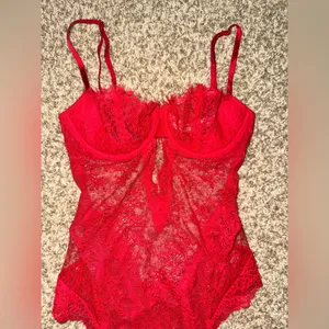 VS Red Lace Teddy Lingerie thumbnail 3