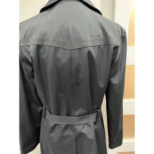 Nine West Womens‎ Black Belted Trench Coat Jacket EM42021-BLK Small thumbnail 4