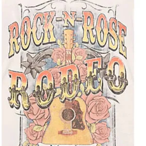 Nwt Wrangler Women'S Rock-N-Rose Rodeo Tee Large thumbnail 3