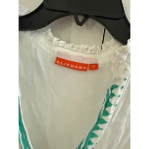 Tuckernuck Oliphant Holland Yoke Print Mini Dress White XS Sleeveless Boho thumbnail 3