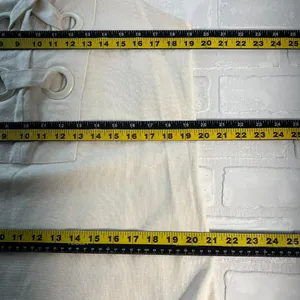 Hyacinth House Tuckernuck‎ Mini Dress Womens Medium Ivory Linen Cotton Lace Up M thumbnail 3