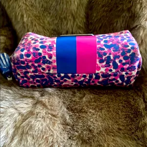 Victoria's Secret Black Cosmetic Bag with Blue Tassel Accent thumbnail 3