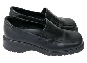 Vintage 90s Predictions Black Leather Loafers thumbnail 1