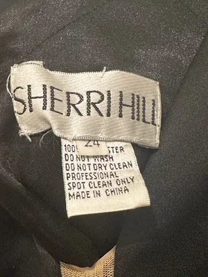 Sherri Hill Black Evening Gown with Embellished Waist thumbnail 5