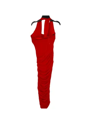 House Of CB Valentina Bodycon One Shoulder Glam Midi Dress Red Size XS NWOT thumbnail 7