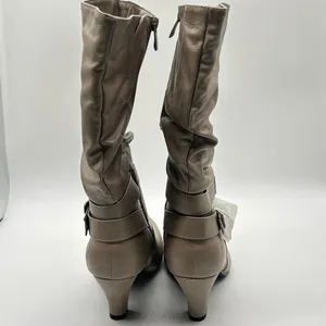 Forever Boots Womens‎ 10 Tan Bibi-5 Kitty Heel Calf High Riding Boots NEW thumbnail 5