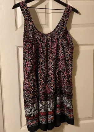Xhilaration sleeveless kaleidoscope print romper thumbnail 2