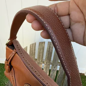 Dooney‎ & Bourke Tan Pebbled Leather Zipper Closure Hobo Shoulder Bag W thumbnail 6