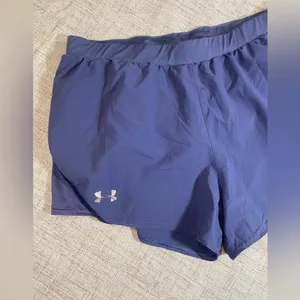 Under Armour Blue Athletic Shorts Lightweight Performance thumbnail 3
