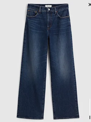 NWT Madewell The Perfect Vintage Wide Leg Crop Jean Midnight Waters Size 31 TALL thumbnail 3