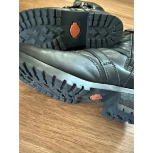 Harley-Davidson Womens Black Leather‎ Triple Buckle Moto Boots 6.5 D84183 Biker thumbnail 6