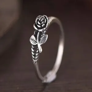 Gorgeous Rose Antique Silver ring thumbnail 3