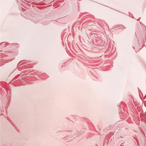 LULU’S Brighter Side Pink Floral Satin Jacquard Mini Dress thumbnail 6